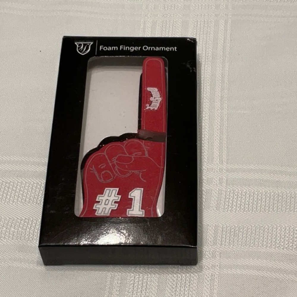 Ohio State Red Foam Finger Ornament - Picture 1 of 3